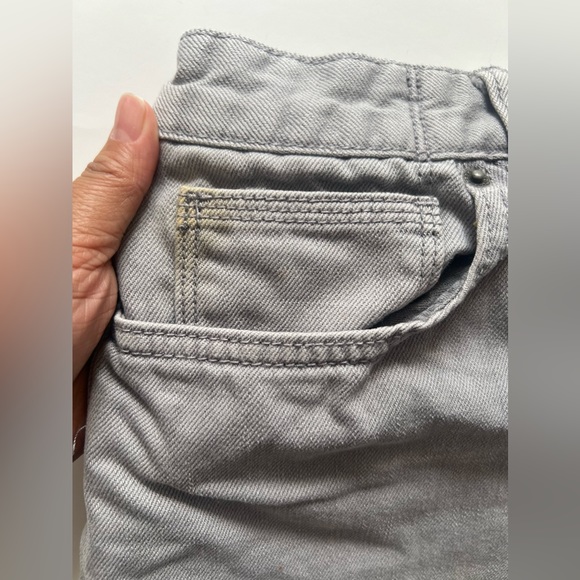 Free People High Rise Button Fly Raw Hem Cloudy Grey Shorts Womens Size 28 NWT - Picture 6 of 6